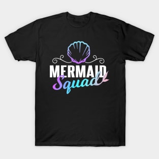 Mermaid squad Funny Graphic Girl Womens T-Shirt T-Shirt